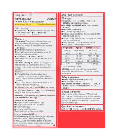 TYLENOL Children's Grape Splash Oral Suspension 4 oz - Fast-Acting Pain Relief - Buy Online on GoSupps.com