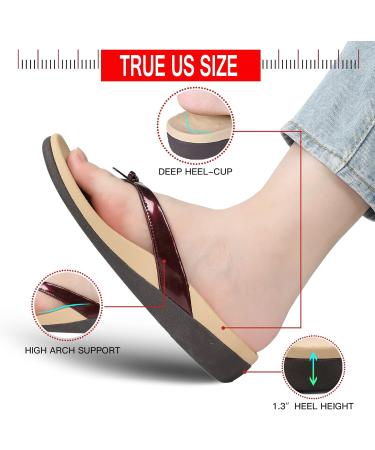 Sounity Women's Orthopedic Sandals with Bowknot Design - Plantar Fasciitis Arch Support for Comfortable Walking - Pain Relief Flip Flops - Buy Online on GoSupps.com