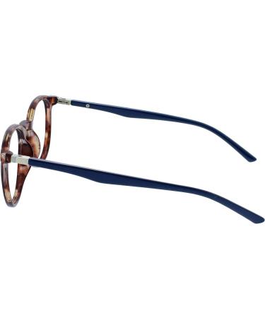 Opulize Brown Tortoiseshell Navy Blue Reading Glasses | Large Round | Spring Hinges | Unisex | +1.50 Magnification | Pack of 1 - Buy Online on GoSupps.com