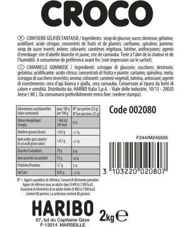 HARIBO - Croco - Gummies - Bulk Bag 2 kg - Buy Online on GoSupps.com