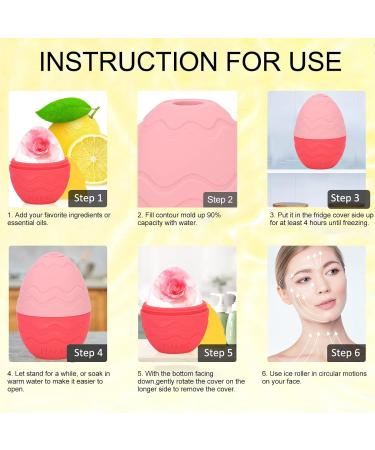 Egg-Shaped Silicone Ice Scooters - Reusable Eye Swelling Relief & Facial Massage - Pink for Skin Tightening & Dark Circle Fading - Buy Online on GoSupps.com