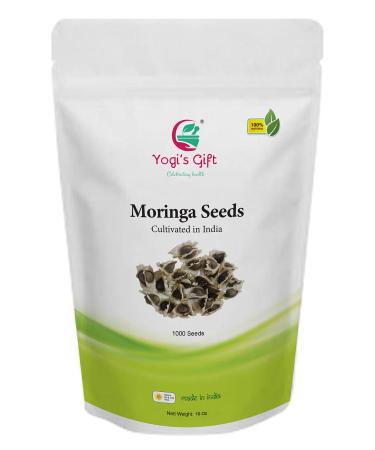 Yogi's Gift - Moringa Oleifera Seeds 10 oz Approx 1000 Seeds | Viable for Germination | Non-GMO | Graines de Moringa