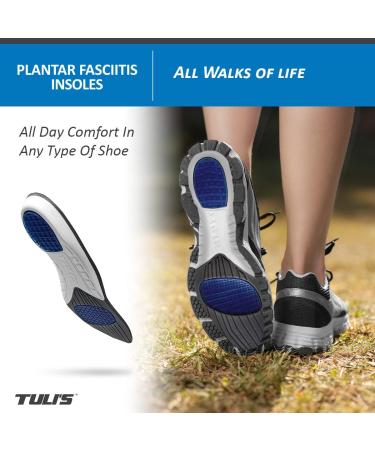 Tulis Plantar Fasciitis Insoles - Full Length Orthotic Arch Support, Shock Absorption - Large (1 Pair) - Buy Online on GoSupps.com