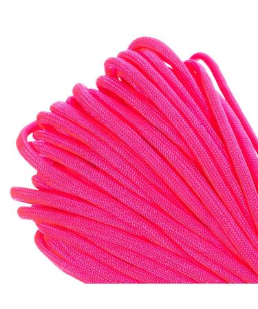 PARACORD PLANET Commercial Grade Type III 550 Paracord Nylon 7-Strand Parachute Cord (Neon Pink 50 feet) Neon Pink 50 feet