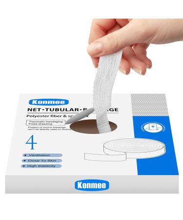 Konmee  4 Fix Net Tubular Bandage Pull-Out Elastic Net Wound Dressing for Palm  Wrist and Forearm  32.8FT Long 4 (for Palm/ Wrist/ Forearm)