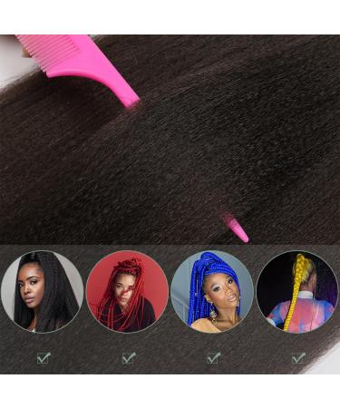 Easy Braid 32 Inch Pre-Stretched Braiding Hair Extensions - 6 Packs Yaki Textured Crochet Synthetic Hair for Hot Water Setting (4#) - Buy Online on GoSupps.com