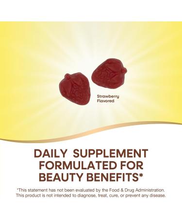 Nature's Way Alive! Hair Skin & Nails Gummies - Strawberry Flavor, 60 Count - Buy Online on GoSupps.com
