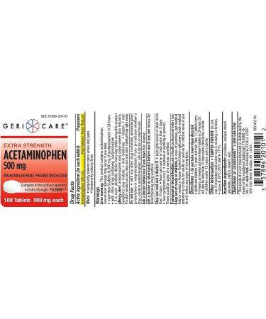 GeriCare Extra Strength Pain Relief Acetaminophen Tablets - Non Aspirin (60 Count) - Buy Online on GoSupps.com