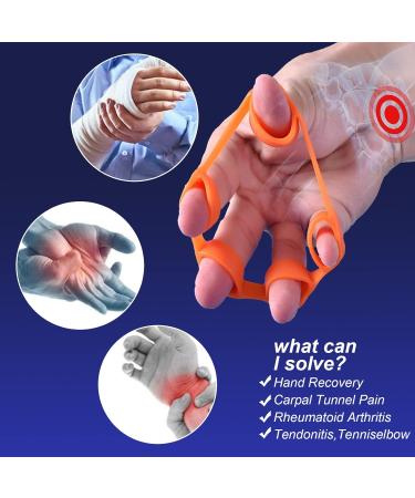 Silicone Finger Trainer 6 Pack | Finger Stretcher Rings for Strength & Pressure Relief | Climbing Hand Trainer - Buy Online on GoSupps.com