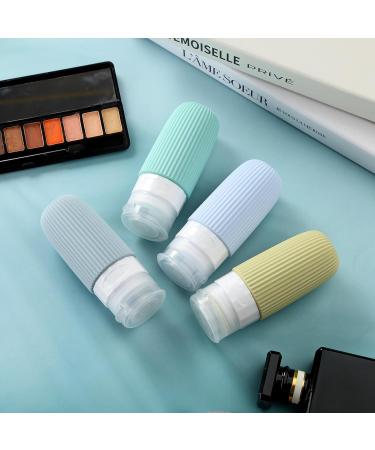 Gemice Travel Bottles for Toiletries CAA Approved 60ml Silicone Travel Bottles Leak Proof Squeezable Travel Size Containers Travel Essentials for Lotion Soap Liquid Shampoo BPA Free(4 Pack) Mint - Buy Online on GoSupps.com