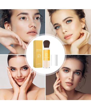 Sunscreen Face Powder UV Protection Face Powder Translucent Seboregulator Control Matte Effect Buildable and Resistant Texture for Sensitive Oily Skin Scalp Body Under Makeup - Buy Online on GoSupps.com