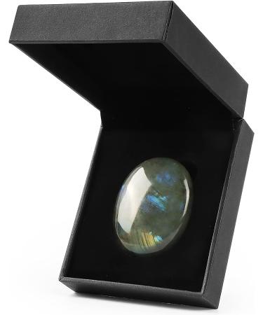 Hxswkk 1.8 Inch Labradorite Thumb Worry Stone - Healing Crystal for Anxiety Relief and Meditation - Buy Online on GoSupps.com