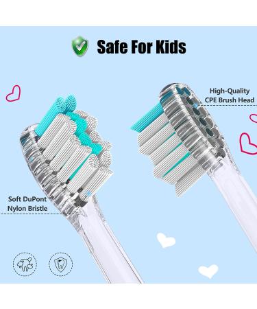 Dada-Tech Kids Electric Toothbrush Replacement Heads - 4 Pack for DT-BB1 DT-K6 SG-513 SG-977 (Ages 3+) - Buy Online on GoSupps.com