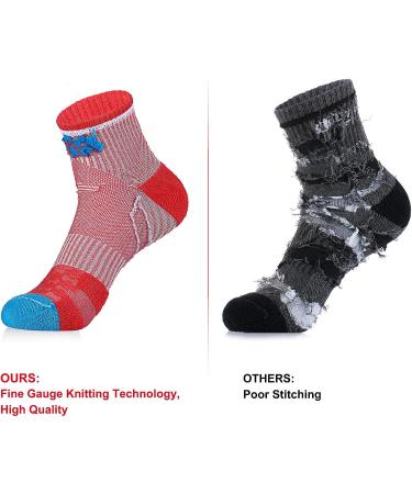 InnoTree 5 Pack Women's Cushioned Quarter Ankle Socks - Size M (Women's 6.5-10 US) - Ideal for Hiking, Walking, and Running - Buy Online on GoSupps.com