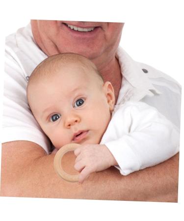 ABAODAM 12 STK Baby Wood Molar Rings - Unfinished Wooden Circle Accessories for Newborns | Safe & Fun Teething Relief - Buy Online on GoSupps.com