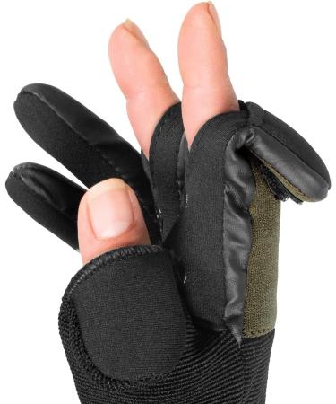 Arapaima Fishing Equipment Neoprene Fishing Gloves | Wizard Thermo Angel | XL Oliv/Black | Best Waterproof Fishing Gloves for Outdoor Adventure - Buy Online on GoSupps.com