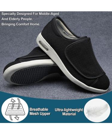 DHIJUPNG Extra Wide Walking Sneakers for Diabetic Edema Plantar Swollen Feet - Non Slip Adjustable Shoes Men 9/Women 10 - Buy Online on GoSupps.com