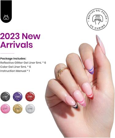 Beetles Gel Polish Nail Art Gel Liner Set-12 Color Reflective Glitter Black White Hot Pink Gel Art Paint for Swirl Nail Built Thin Nail Art Brush in Bottle Gel Pen Soak Off Led Lamp Manicure Kit 12 CLOLORS SET - Buy Online on GoSupps.com