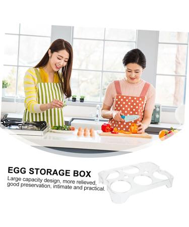 Yardenfun Egg Storage Box Plastic Organizer Bins Drawer Fridge 6 Eggs Tray Egg Tray Container Box Refrigerator Assorted Color 14.8x9.7x2cm - Buy Online on GoSupps.com