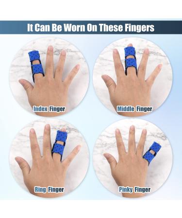 SAVITA Finger Splints - 2pcs Trigger Finger Brace for Pain Relief & Protection - Breathable Cloth for Broken Finger Straightening (Blue - Buy Online on GoSupps.com