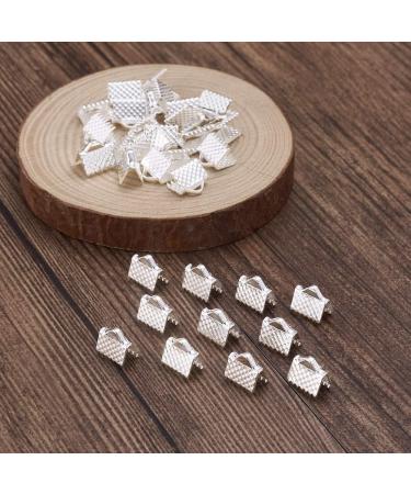 Craftdady 100Pcs Silver Ribbon End 8x6mm - Cord End Fastener Clasps for Leather Jewelry - Buy Online on GoSupps.com