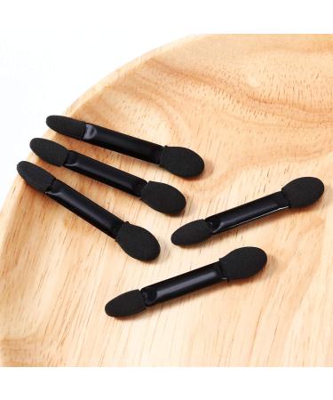 10pcs Disposable Double Ended Eyeshadow Brush - Black Oval Makeup Sponge Tips for Flawless Application | International Shipping - Buy Online on GoSupps.com
