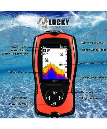 Lucky Portable Fish Finder - Handheld Wired Fish Depth Finder for Kayak and Boat Fishing - Buy Online on GoSupps.com