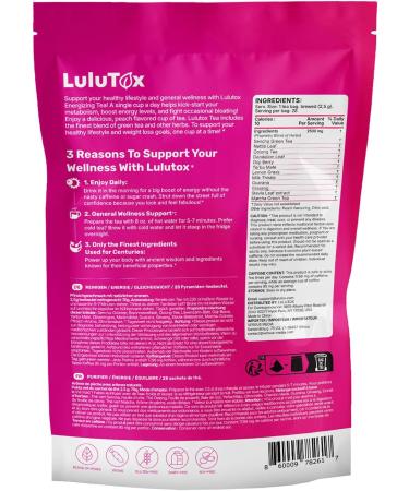 Original Detox Tea - Herbal Blend with Dandelion, Ginseng, & Ginger - Supports Healthy Weight & Digestive Health - Vegan & Natural - Peach Flavor - 28 Servings - Buy Online on GoSupps.com