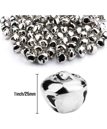 Augshy 120 Pcs 1 Inch Christmas Silver Jingle Bells - Festive Decorative Ornaments - Buy Online on GoSupps.com