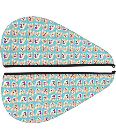 Quick-Dry Corgi Hair Towel Wrap | Super Absorbent Hair Drying Turban with Button - Buy Online on GoSupps.com