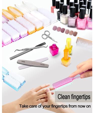 20pcs Nail Brushes for Fingernail & Toe Cleaning - Handle Grip Nail Brush Kits for Men & Women - Multicolor - Buy Online on GoSupps.com