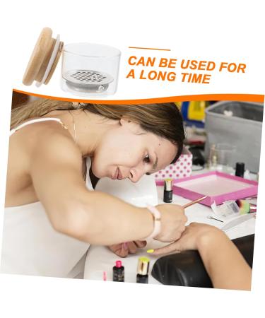 VINTORKY Nail Art Brush Cup Nail Dappen Dish Manicure Nail Dish Acrylic Nail Supplies Nail Dish Cups Nail Cups Nail Dish with Lids Dish for Acrylic Nails Tool Glass Stainless Steel - Buy Online on GoSupps.com
