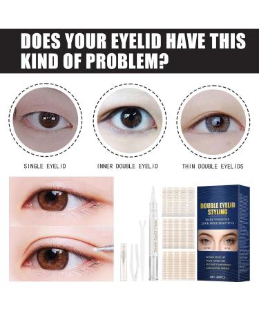 Eyelid Tape Set Make Up Accessories - Invisible Double Eyelid Sticker Set Adhesive Eyelid Lift Strips Makeup Tools for Uneven Mono-eyelids Goforwealth - Buy Online on GoSupps.com