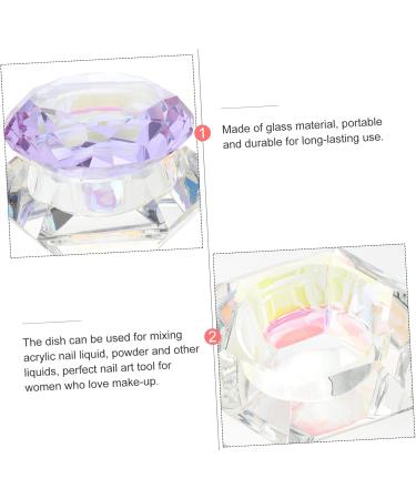 minkissy Nursing Glass Pen Cup Nail Art Crystal Cup Dappen Monimore Acrylic Liquid Nail Glass Crystal Cup Diy Powder Holder Crystal Powder Dish Clear Tumbler Bowl Large Big Diamond 7x7cm As Shown - Buy Online on GoSupps.com