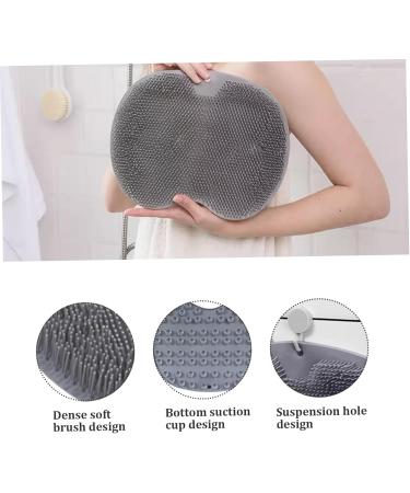 Back Massage Foot Scrubber for Shower - Non-Slip Washable 9x11in Foot Brush with Suction Cups for Cleaning & Peeling - Buy Online on GoSupps.com