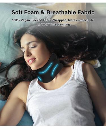 Cervicorrect Neck Brace by Healthy Lab Co | Soft Foam Support for Snoring & Neck Pain Relief | Adjustable Cervical Collar for Sleeping - Black - Buy Online on GoSupps.com