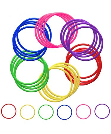Heatoe 30 Pcs Colored Plastic Toss Rings, Plastic Rings for Home Backyard Speed Agility Training Game, Halloween Christmas Wedding Birthday Party Favors