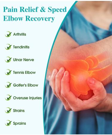 Elbow Brace for Cubital Tunnel & Tennis Elbow - Adjustable Tendonitis Support Splint for Men & Women - Ideal Ulnar Nerve Entrapment Relief - Buy Online on GoSupps.com