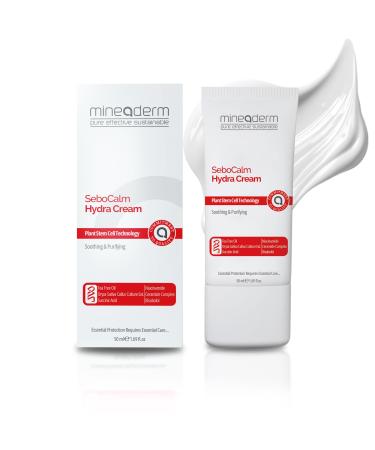 Mineaderm SeboCalm Hydra Cream - Cr me visage avec c ramides huile d'arbre th et acide succinique - Contre les peaux grasses squameuses et rougies - 50 ml