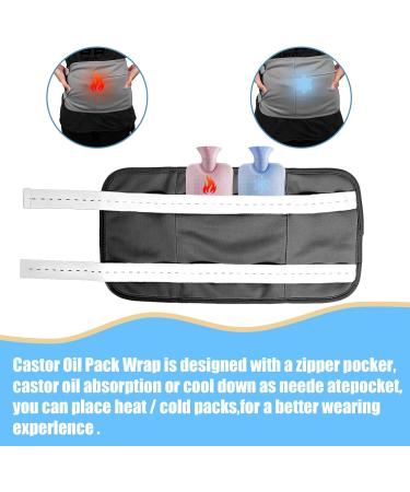 4-Hour Reusable Castor Oil Pack for Belly Neck & Chest Relief | Comfortable Massage Belt - Dark Gray - Buy Online on GoSupps.com