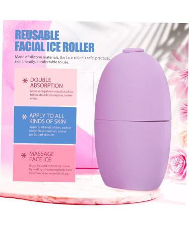 Buy Silicone Face Ice Tray & Roller for Skin Care | Best Facial Massage Tool - Purple 11.5x7cm - Buy Online on GoSupps.com