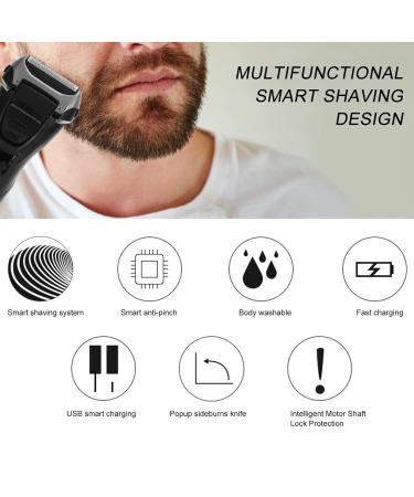 Buy Cordless USB Charging Waterproof Electric Shaver - Portable Beard Trimmer Razor for Home & Salon Use - Buy Online on GoSupps.com
