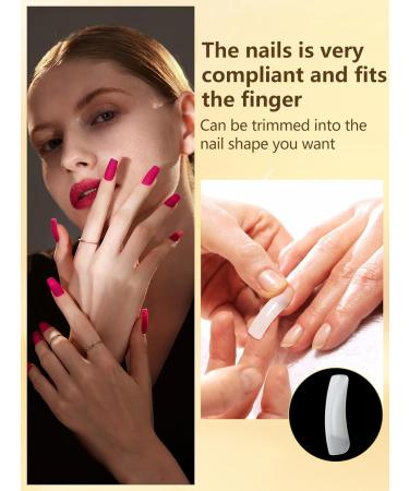 Deciniee Acrylic Nail Kit - 1000 Clear & Natural Fake Nails for French Manicure - 10 Sizes Extension Tips with Box - Women's Press on Coffin Nails - Buy Online on GoSupps.com