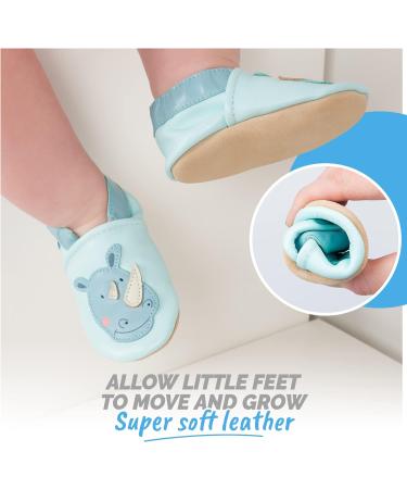 Soft Sole Leather Baby Shoes for Boys and Girls 0-6 Months - Rhino Design - Buy Online on GoSupps.com