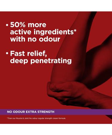 Ultra Strength No Odour Cream for Muscle Joint & Arthritic Pain Relief | 100g International Shipping - Buy Online on GoSupps.com