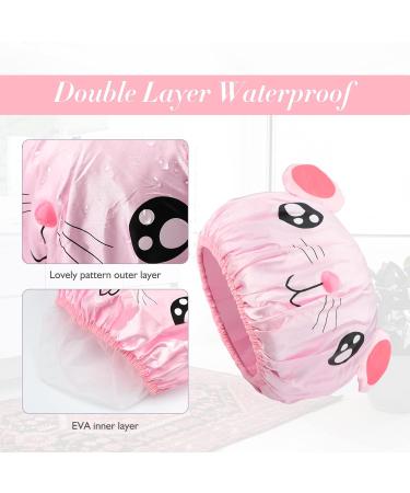 Buy G2plus Kids Shower Caps - 2 Pack Waterproof Elastic Cartoon Shower Hoods for Boys & Girls - Pink & Purple - Buy Online on GoSupps.com