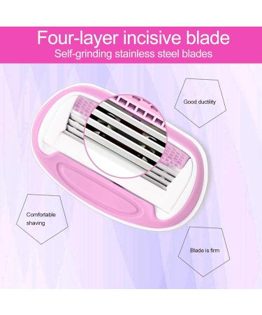 Manual Women's Razor - Washable Full-Body Shaver & Compact Travel Epilator in Pink | Perfect for Armpits Legs & Arms - Buy Online on GoSupps.com