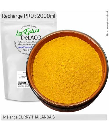 CURRY THAILANDAIS 800g PRO ... m langes d' pices herbes aromates condiments piments pour viandes poissons l gumes marinades salades barbecue - Les EPICES DeLACO - Buy Online on GoSupps.com