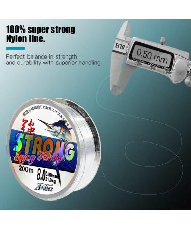 200m Nylon Fishing Line | 0.5mm Monofilament | 21kg Load Capacity | Tear-Resistant Transparent Thread International Shipping - Buy Online on GoSupps.com