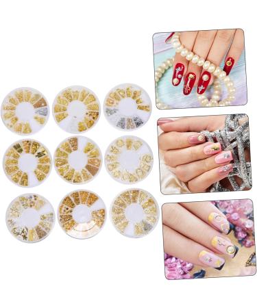 minkissy 9 Boxes Nail Art Accessories Nail Art Jewels Bling Ornaments Rivet Manicure Sticker Metal Nail Sequins Manicure Diy Decor Nail Decals Metal Stickers 3d Plastic - Buy Online on GoSupps.com